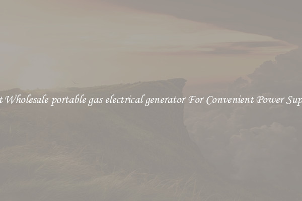 Get Wholesale portable gas electrical generator For Convenient Power Supply