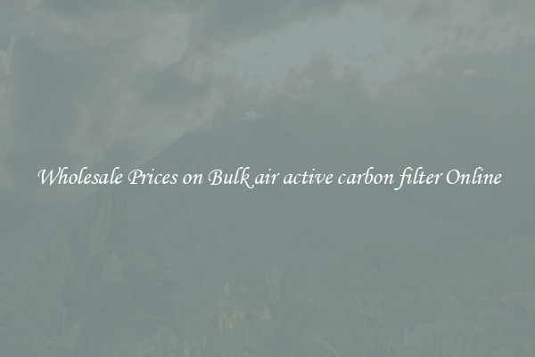 Wholesale Prices on Bulk air active carbon filter Online