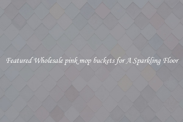 Featured Wholesale pink mop buckets for A Sparkling Floor