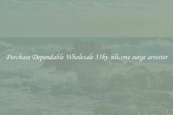 Purchase Dependable Wholesale 33kv silicone surge arrester