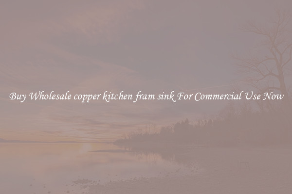 Buy Wholesale copper kitchen fram sink For Commercial Use Now